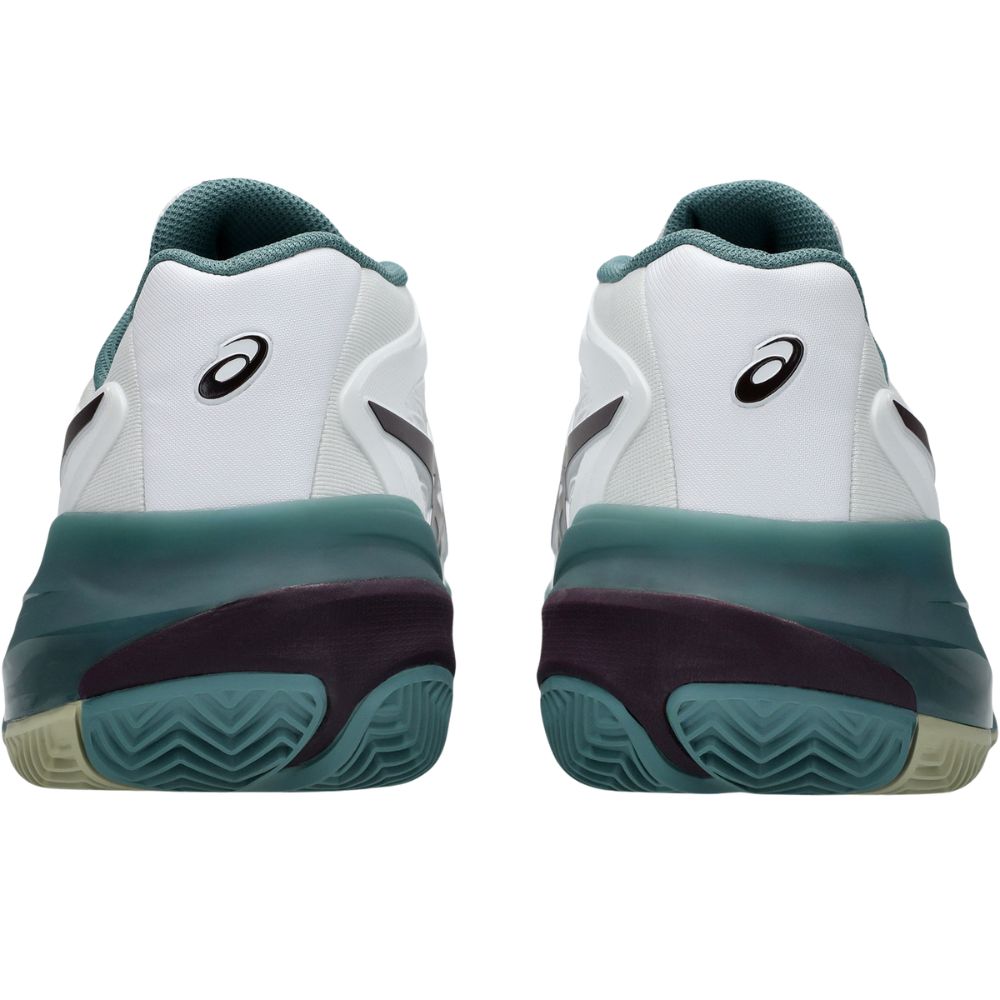 Asics Tennisschoen Gel Resolution X Clay Heren Wit Groen Achterkant