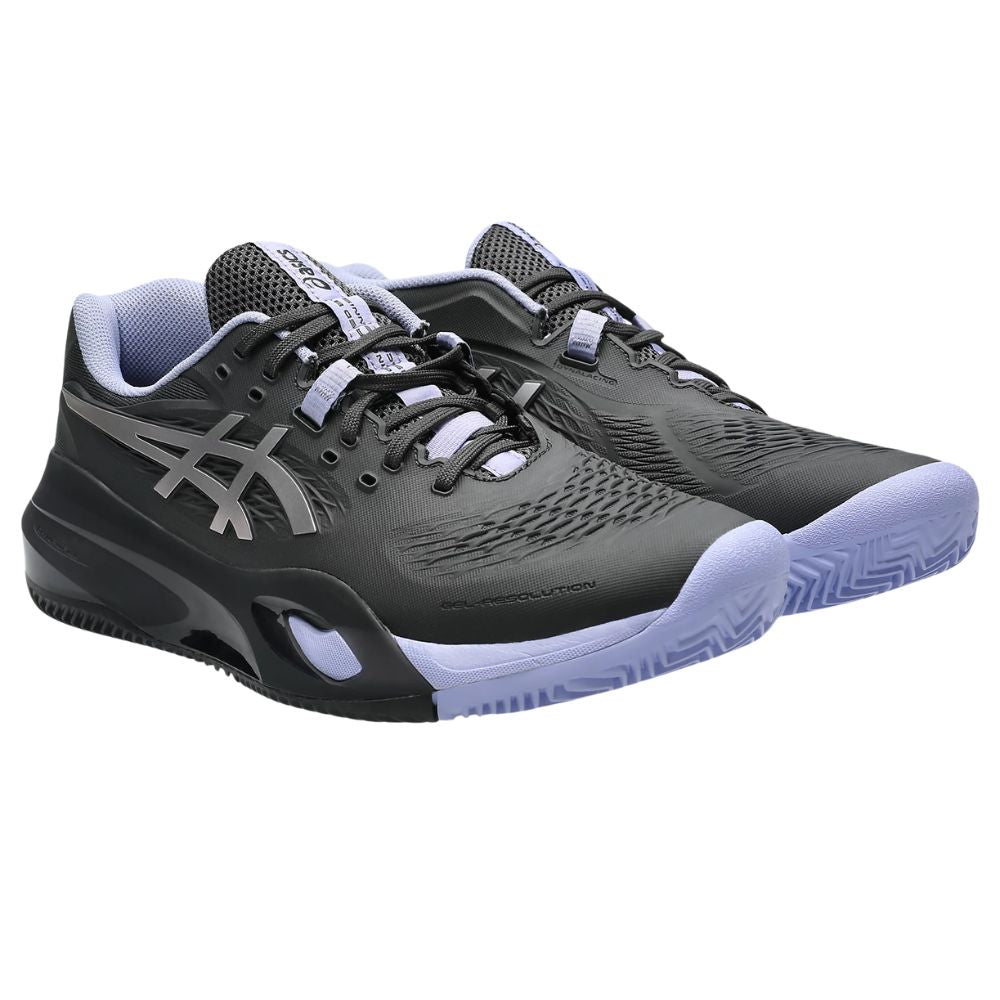 Asics Tennisschoen Gel Resolution X Clay Night Energy Heren Donkergrijs Zij