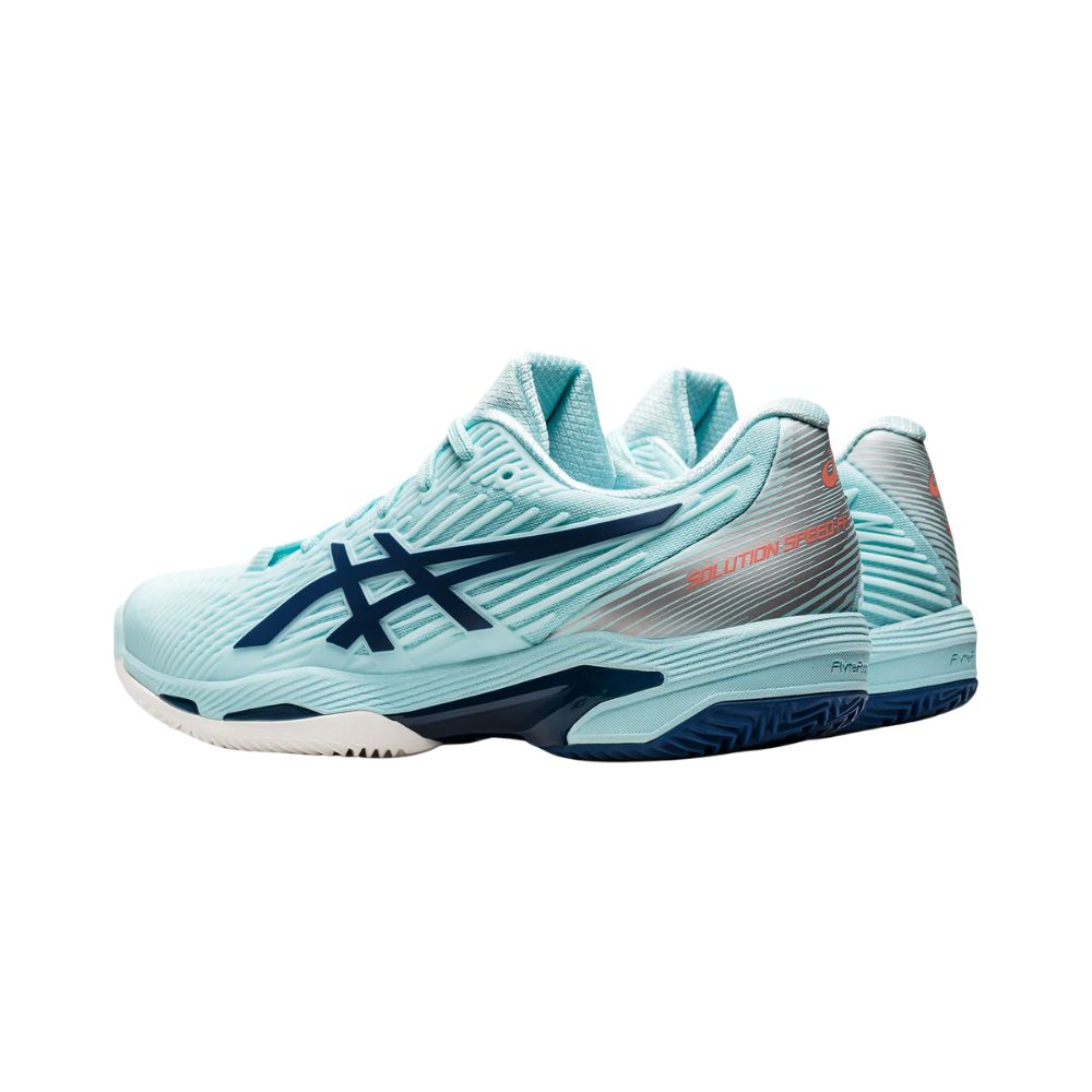 Asics Tennisschoen Solution Speed FF 2 Clay Dames Blauw Zijkant