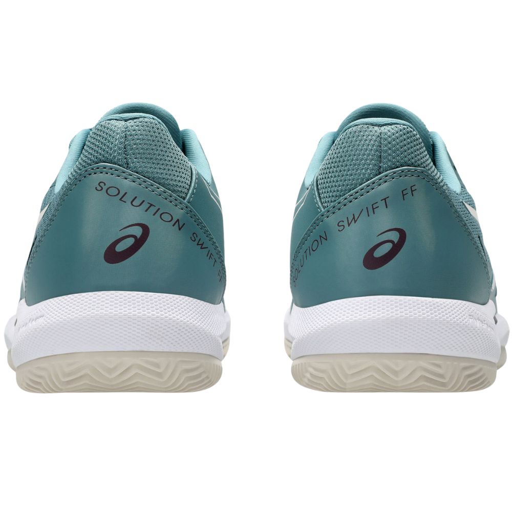 Asics Tennisschoen Solution Swift FF 2 Clay Heren Groen Wit Achterkant