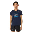 Asics Boys T-Shirt Graphic SS Top Jongens Blauw