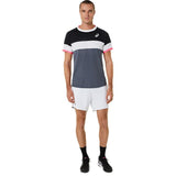 Asics T-Shirt Match SS Top Herren Schwarz Grau Weiß