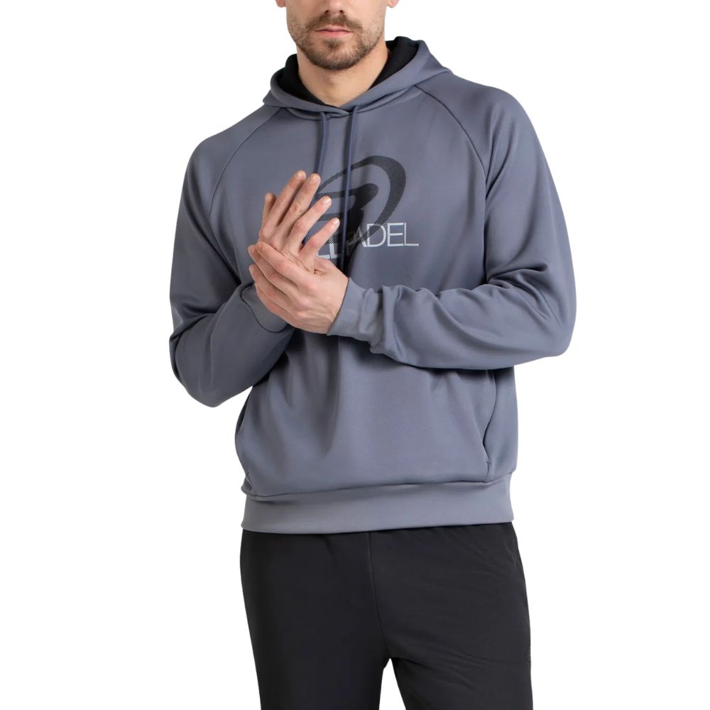 Bullpadel Hoodie Eira Heren Donkergrijs Voorkant