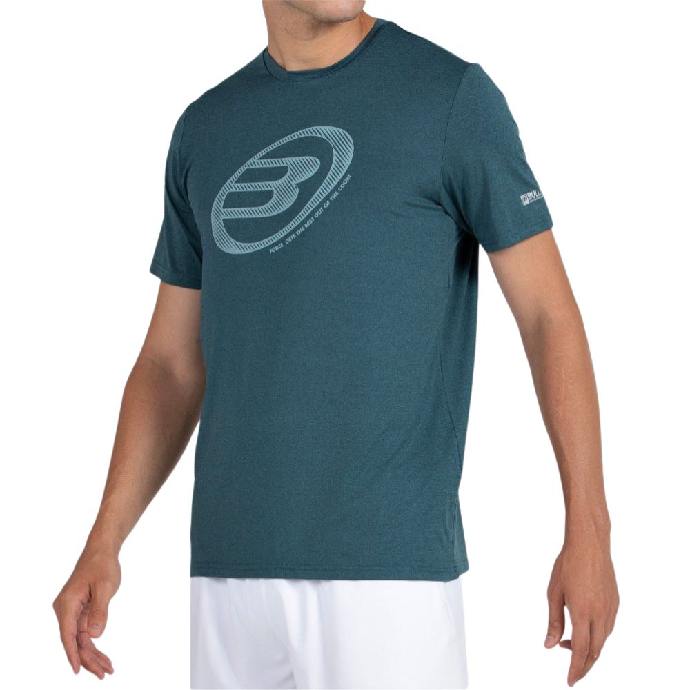 Bullpadel T-shirt Lande Heren Donkergroen Links