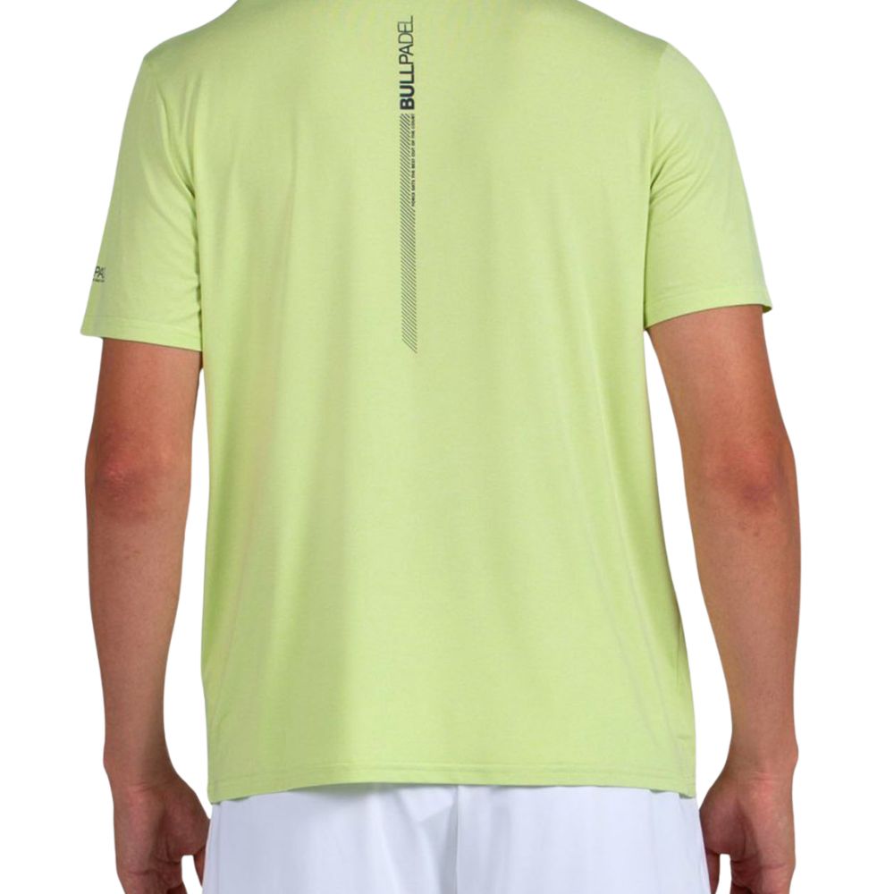 Bullpadel T-shirt Lande Heren Geel Achterkant