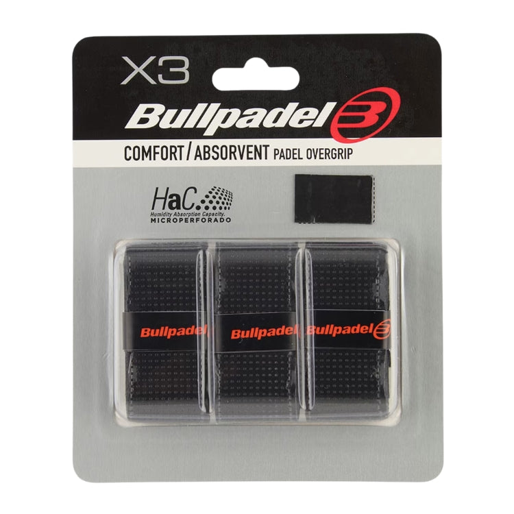 Bullpadel Overgrip Comfort Absorbent Zwart 3 Pack