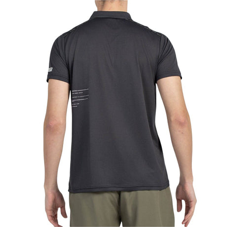 Bullpadel Polo Mirac Heren Zwart Achterkant