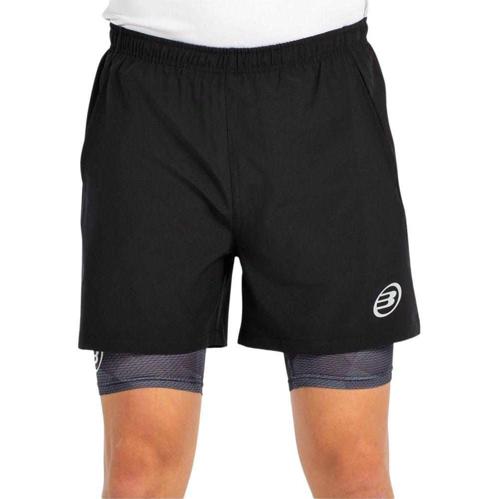 Bullpadel Short Manzan Heren Zwart Voorkant