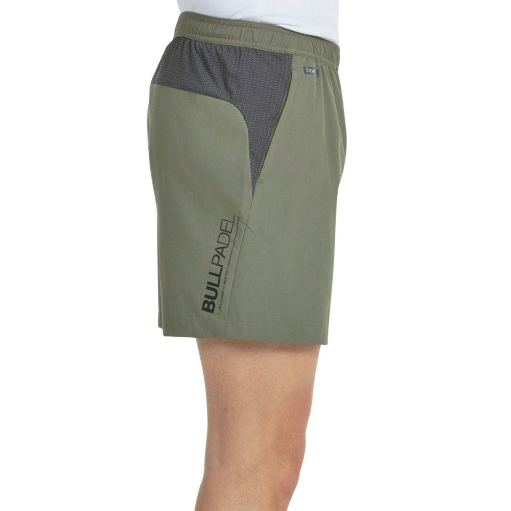 Bullpadel Short Muinos Heren Kaki Zijkant