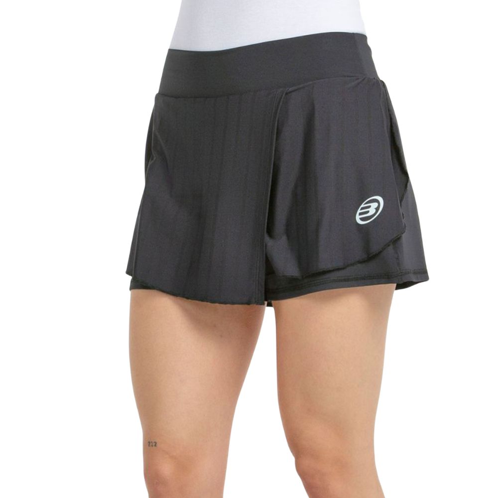 Bullpadel Skort Adrar Dames Zwart Voorkant