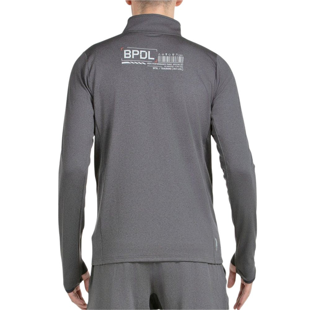 Bullpadel Sweatshirt Eridanu Heren Donkergrijs Achterkant