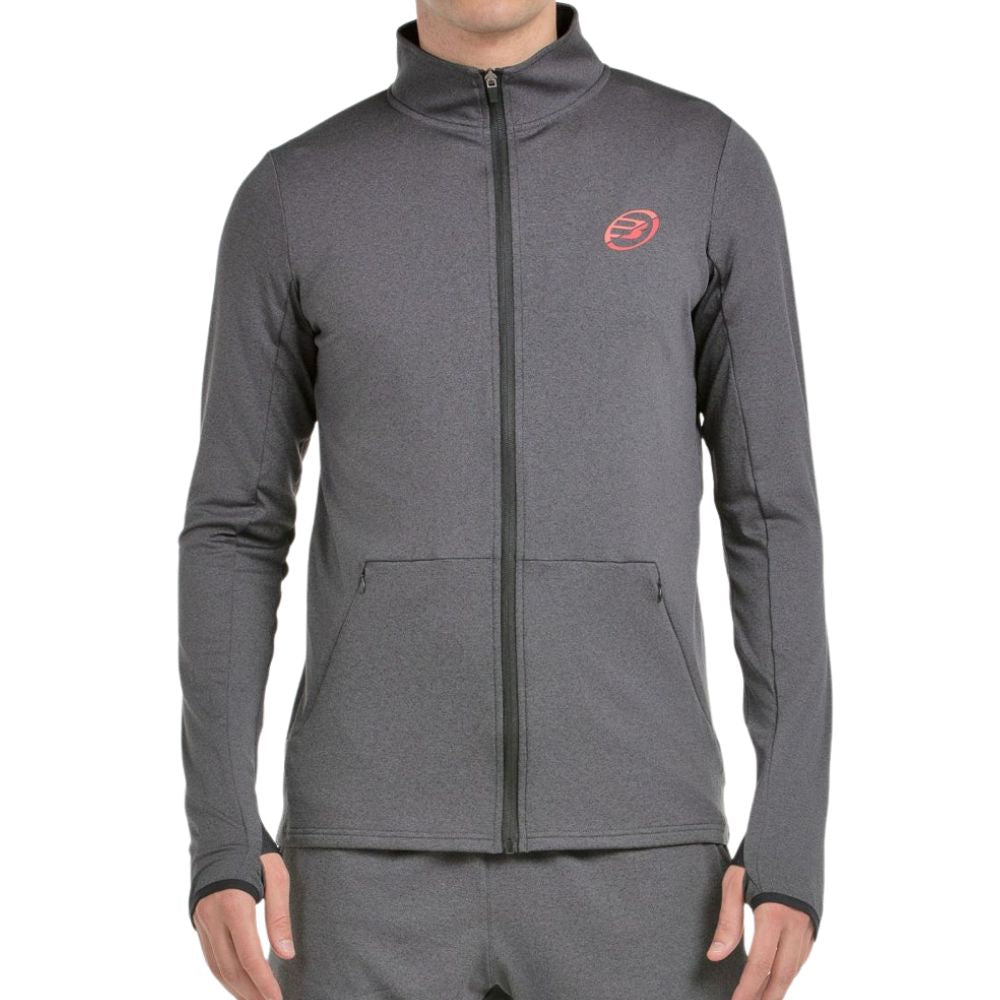 Bullpadel Sweatshirt Eridanu Heren Donkergrijs Voorkant