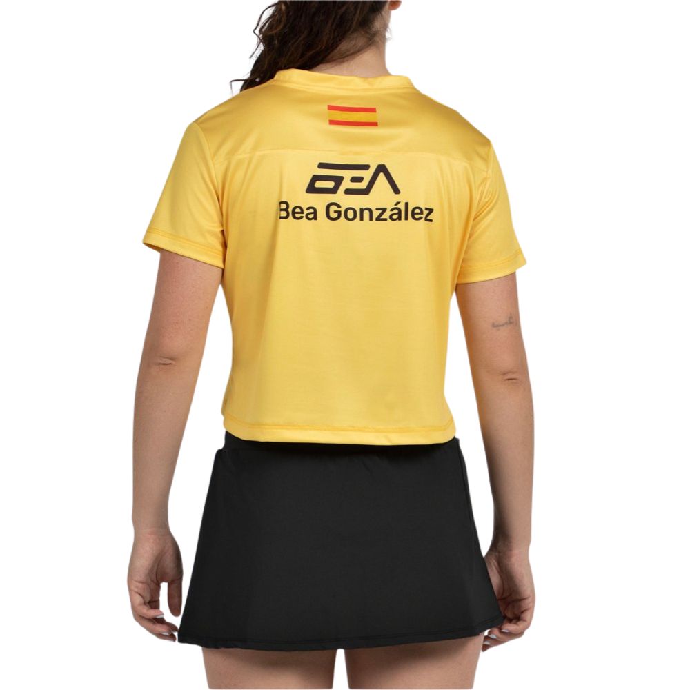 Bullpadel T-Shirt Bagan bg Dames Geel Achterkant