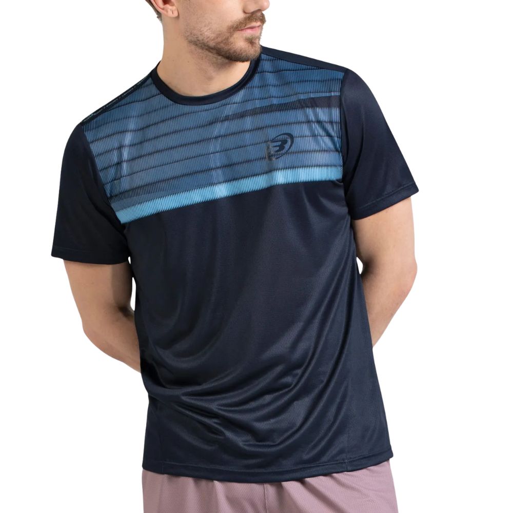 Bullpadel T-shirt Cisun Heren Donkerblauw Voor