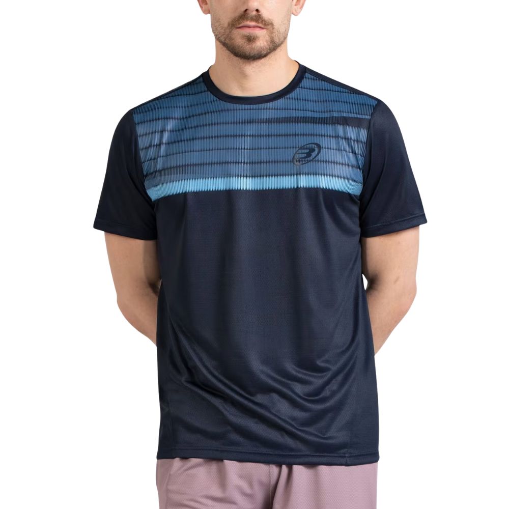 Bullpadel T-shirt Cisun Heren Donkerblauw Voorkant