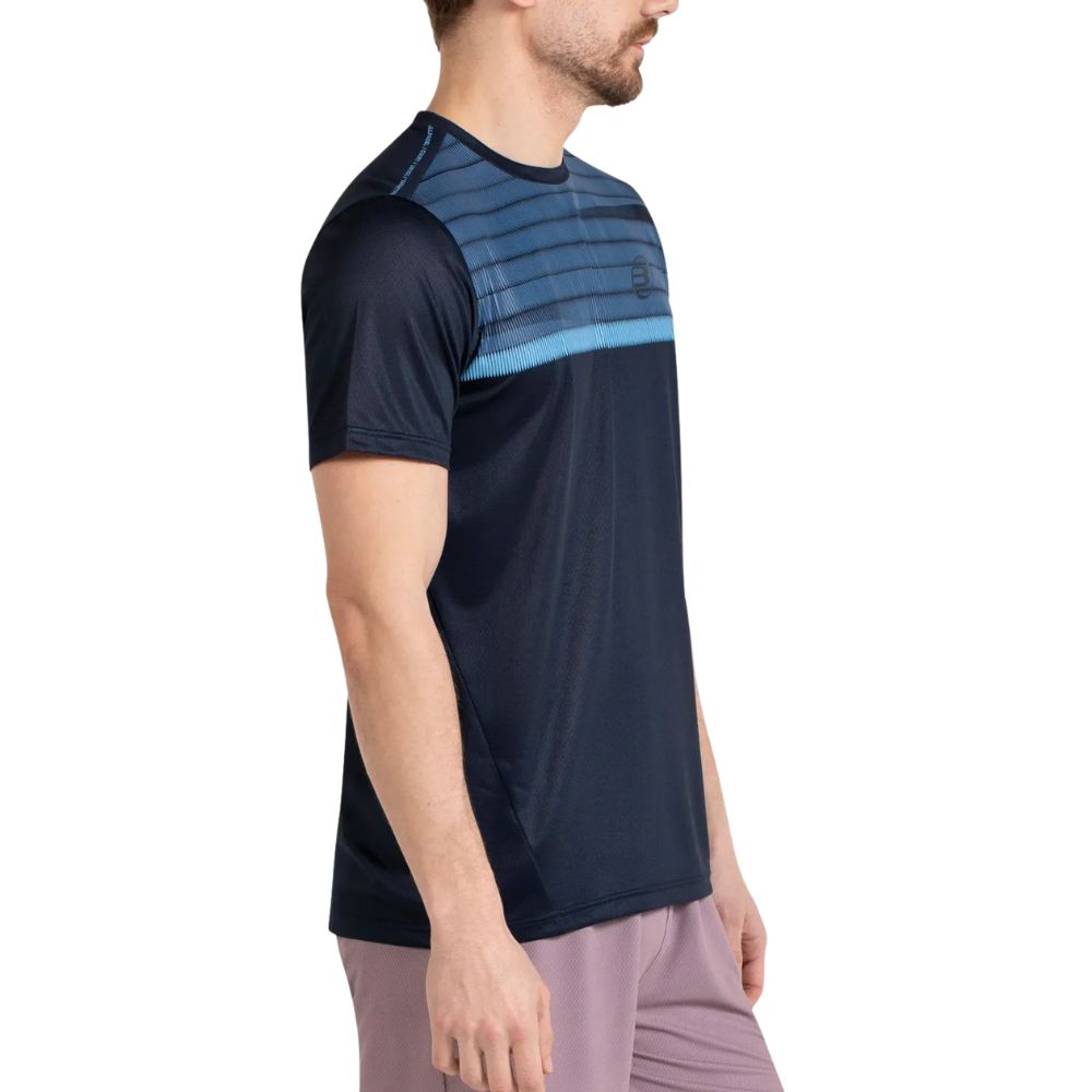Bullpadel T-shirt Cisun Heren Donkerblauw Zijkant