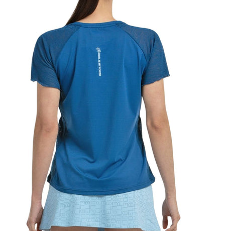 Bullpadel T-shirt Dedale Dames Blauw Achteraanzicht