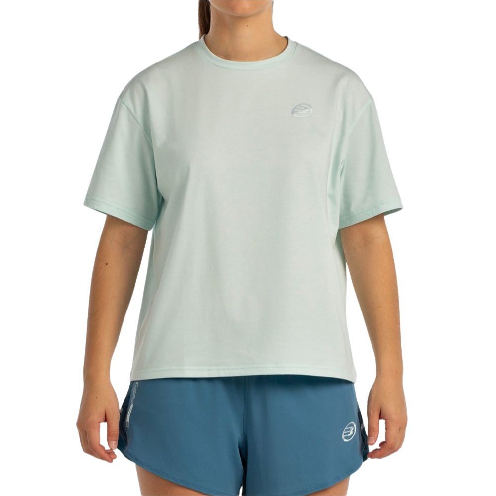 Bullpadel T-shirt Oyeme Dames Blauw Groen Voorkant