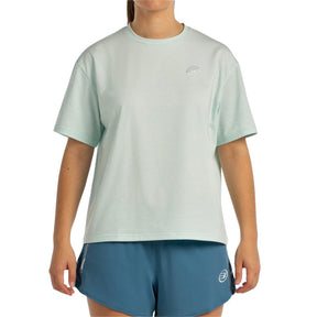 Bullpadel T-shirt Oyeme Dames Blauw Groen Voorkant