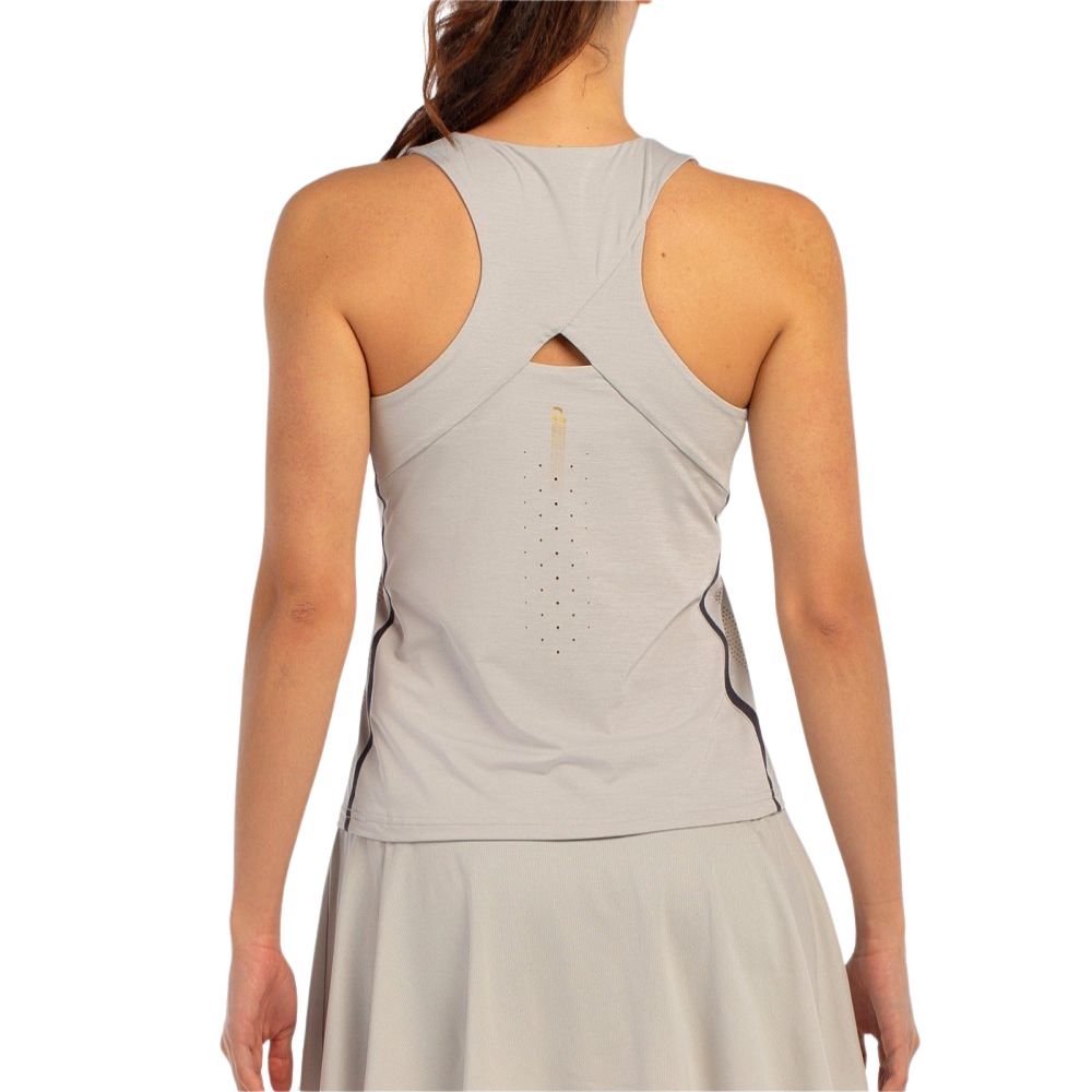 Bullpadel Tank Top Acora Dames Grijs Achterkant