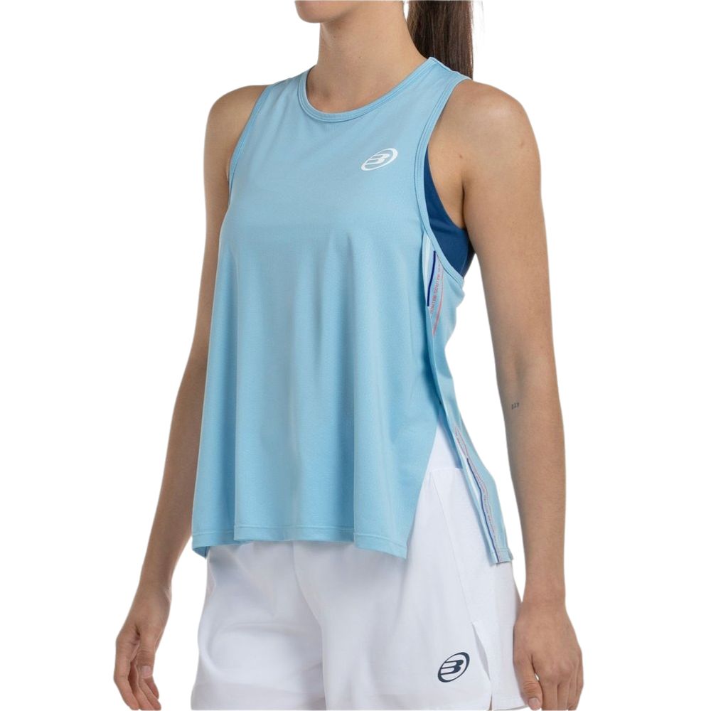 Bullpadel Tank Top Duranta Dames Blauw Voorzaanzicht zij