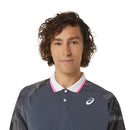 Asics Poloshirt Court Graphic Heren Grijs