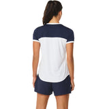 Asics T-Shirt Court SS Top Dames Wit Blauw