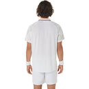 Asics Poloshirt Court Graphic Heren Wit