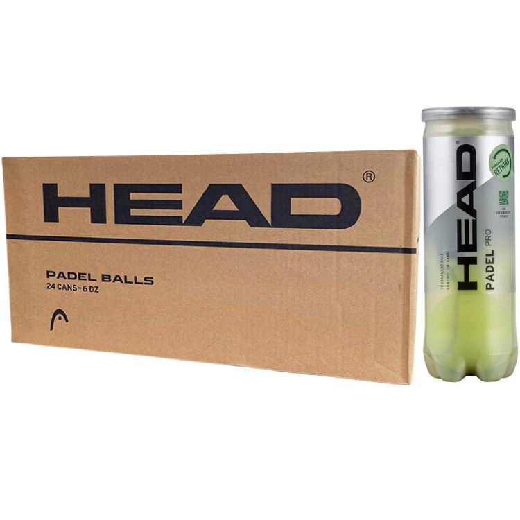 HEAD Padelbälle Padel Pro+ Karton 24 x 3 Bälle