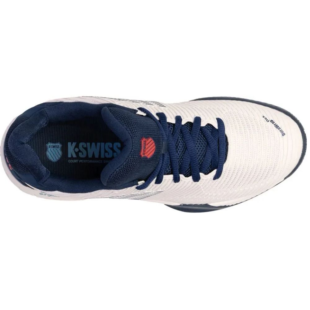 K-Swiss Hypercourt Express 2 HB Heren Wit Blauw Bovenkant