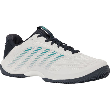 K-Swiss Tennisschoen Padelschoen Hypercourt Express 3 Clay Heren Wit Blauw Zijkant