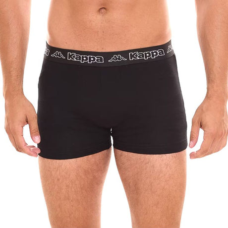 Kappa Boxershorts Heren Zwart 10-Pack Katoenen Ondergoed voor Mannen Comfort Fit Stretch Boxershorts 1