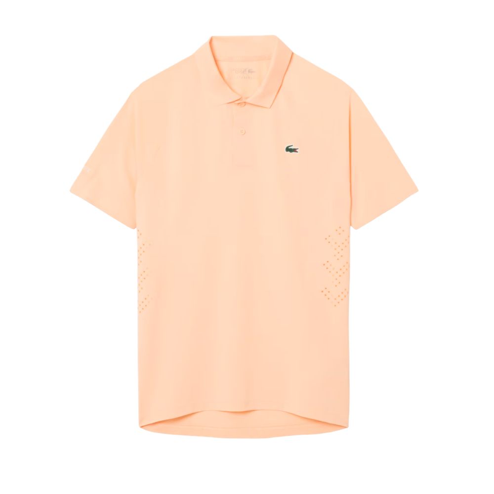 Lacoste Polo Tennis Novak Djokovic On Court Heren Oranje Groot