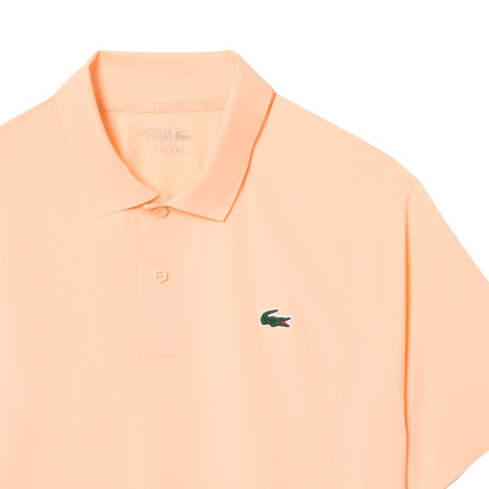 Lacoste Polo Tennis Novak Djokovic On Court Heren Oranje Rechts