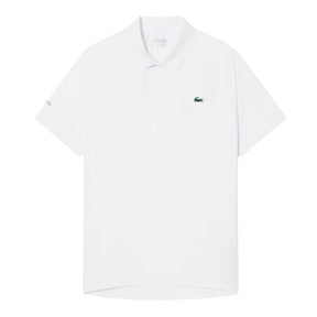 Lacoste Polo Tennis Novak Djokovic On Court Heren Wit Aanzicht