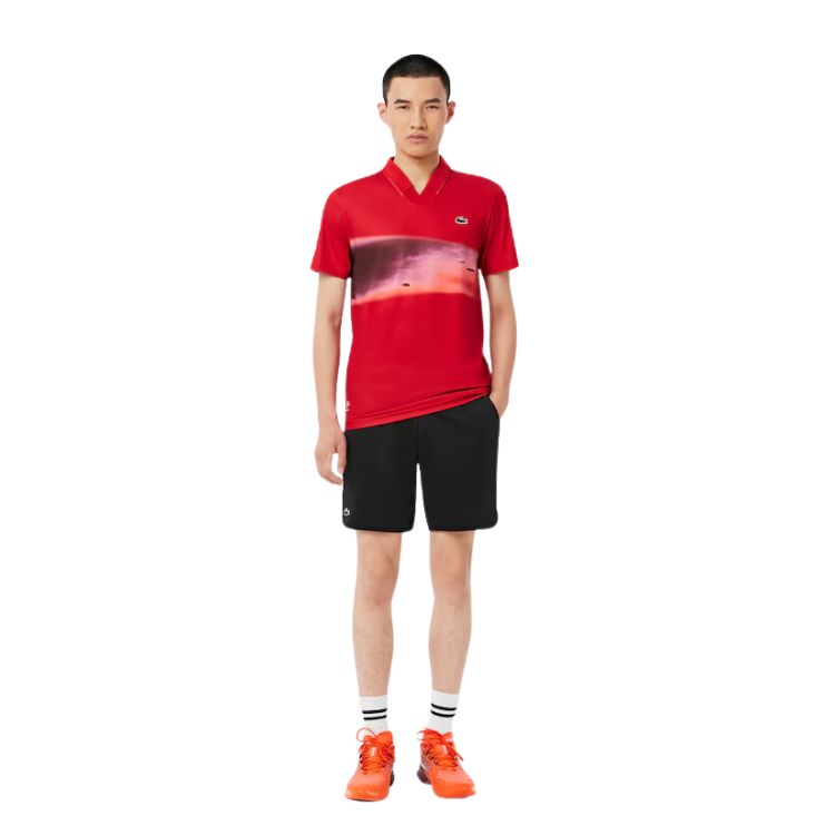 Lacoste Short Sport Medvedev Heren Zwart Wit