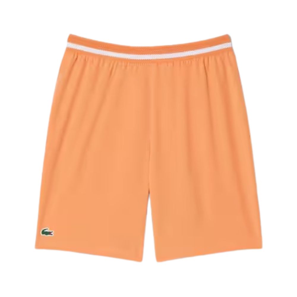 Lacoste Short Sport Novak Djokovic Stretch Heren Oranje Wit