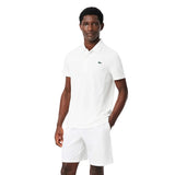 Lacoste Short Sport Novak Djokovic Stretch Heren Wit Zwart Voorzijde