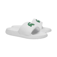 Lacoste Slippers Serve Slide 1.0 Heren Wit Groen Voorkant