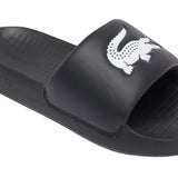 Lacoste Slippers Serve Slide 1.0 Heren Zwart Wit Logo