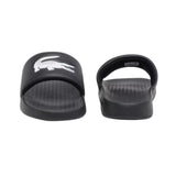 Lacoste Slippers Serve Slide 1.0 Heren Zwart Wit Voorkant
