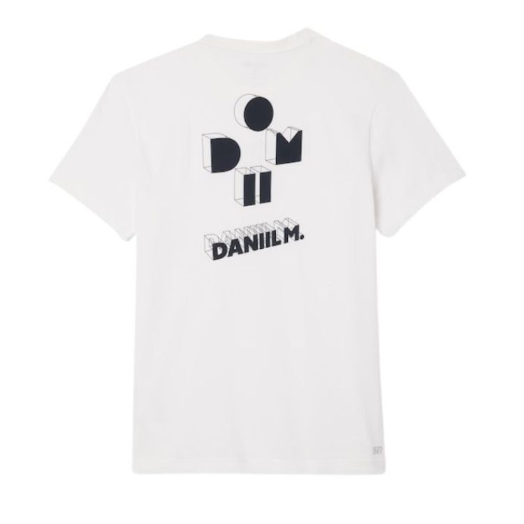 Lacoste T-Shirt Sport Danill Medvedev Heren Wit