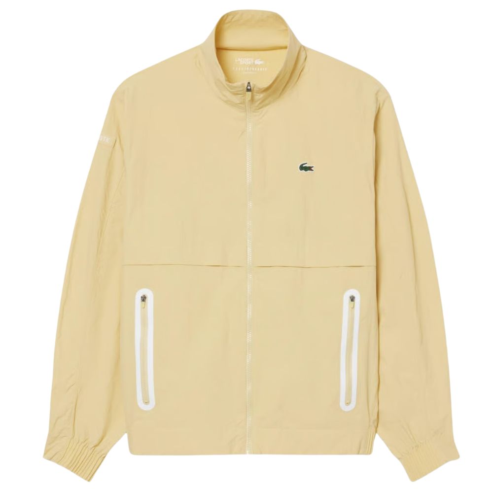 Lacoste Trainingspak Jogger Set Novak Djokovic Heren Geel vooraanzicht jack