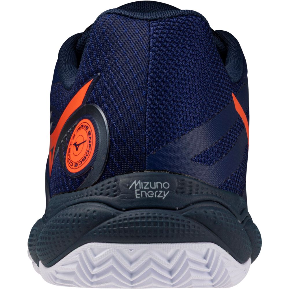 Mizuno Tennisschoen Padelschoen Wave Enforce Court CC Heren Blauw Achterkant