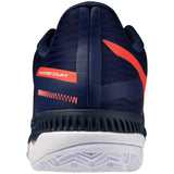 Mizuno Tennisschoen Padelschoen Wave Exceed Court CC Heren Blauw Oranje Achterkant