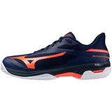 Mizuno Tennisschoen Padelschoen Wave Exceed Court CC Heren Blauw Oranje Binnenkant