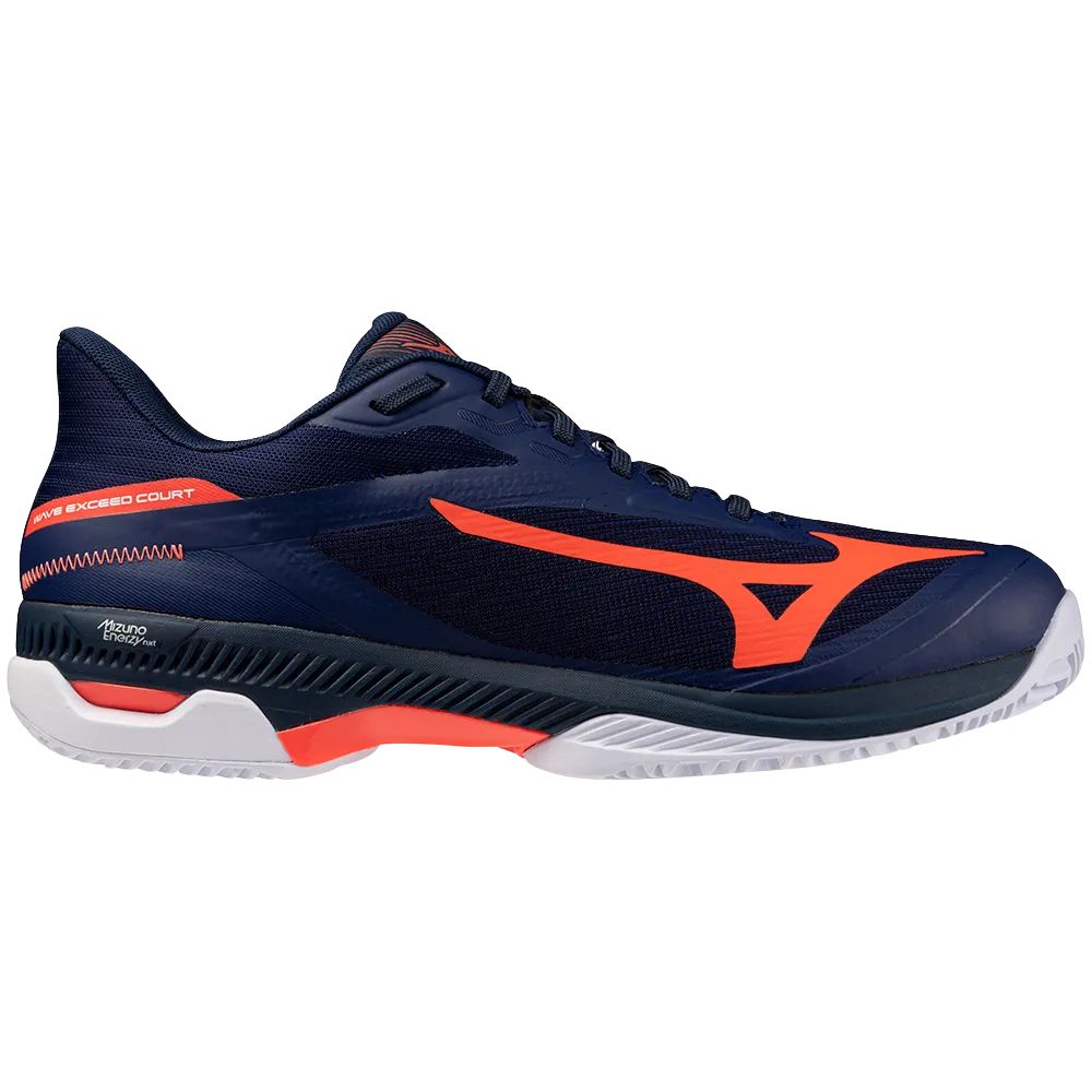 Mizuno Tennisschoen Padelschoen Wave Exceed Court CC Heren Blauw Oranje 
