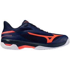 Mizuno Tennisschoen Padelschoen Wave Exceed Court CC Heren Blauw Oranje 