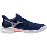 Mizuno Tennisschoen Padelschoen Wave Exceed Tour 7 CC Heren Blauw Wit Buitenkant