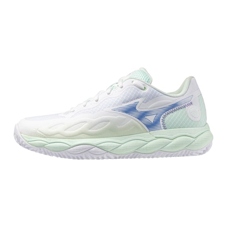 Mizuno Tennisschoen Padelschoen Wave Enforce Court CC Dames Wit Groen